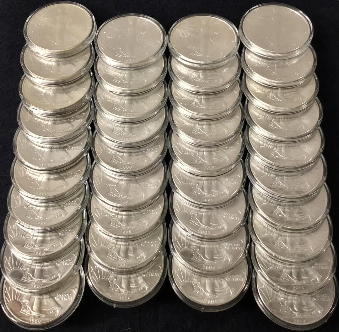 1986-2024 American Silver Eagle 39-pc Set